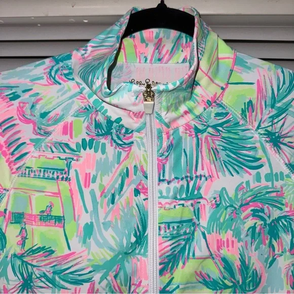 Lilly Pulitzer UPF 50+ Luxletic Hadlee Tennis Jacket Multi Perfect Match Size S - Picture 2 of 5